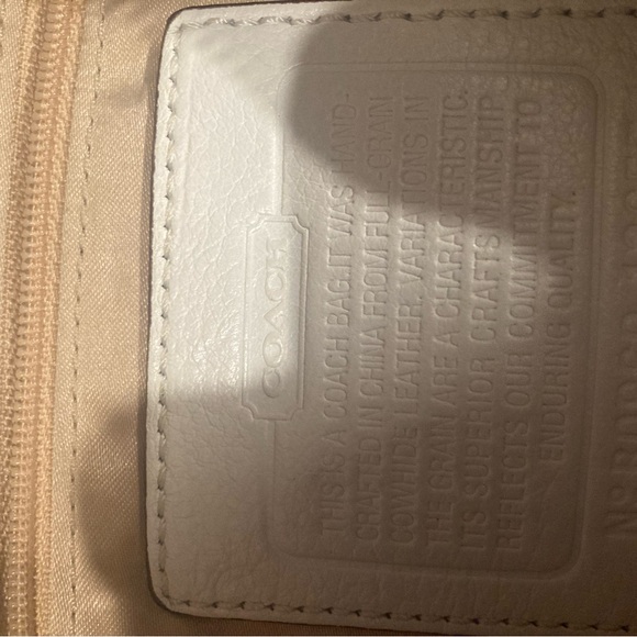 Coach Shoulder Bag Ali Leather Hobo B0969-13655 Soft Cream Winter White - Picture 10 of 10